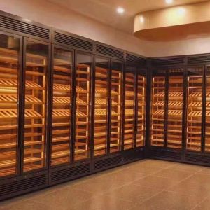 Modern Living Room Metal Wine Cabinet Stainless Steel With Glass