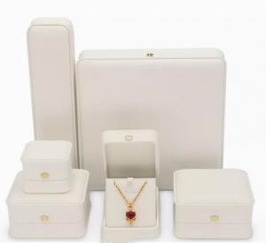 Quality PMS Jewelry Packaging Box Velvet Leather Jewelry Boxes Biodegradable for sale