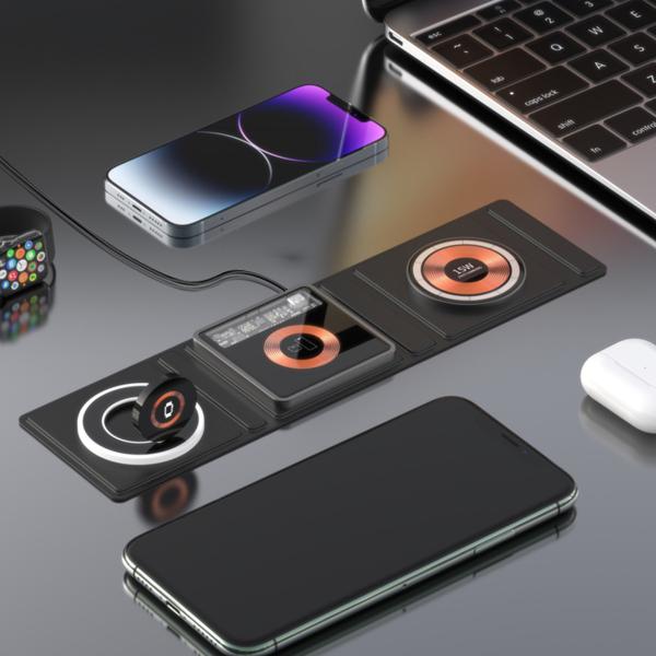 5 In 1 Wireless Fast Charging Phone Charger Stand Desk Mat