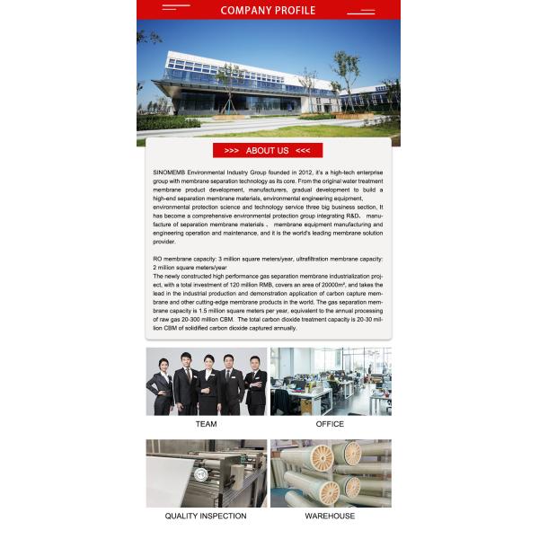 11500GPD Brackish Water Membrane 1050*210*210mm Industrial RO Membrane