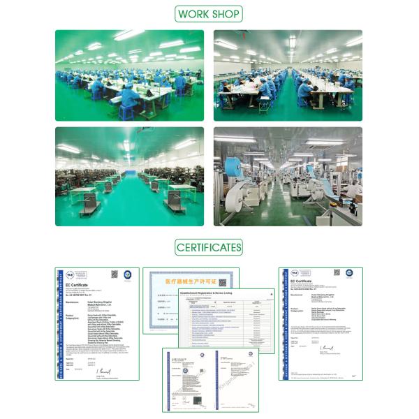 19/21 inch 10gsm PP Non Woven Bouffant Clip Cap Double Elastic