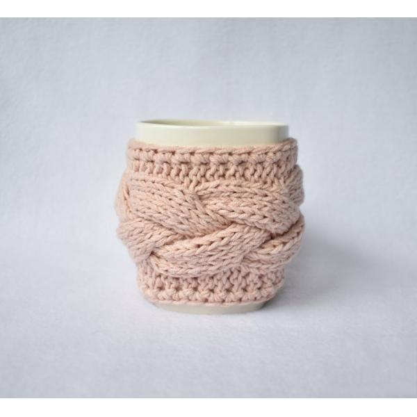 Y-Z Comfy Grey Mug Cozy Drinkware Tea Cup Knit Cable Warmer Removable Birthday Gift Mug Sweater