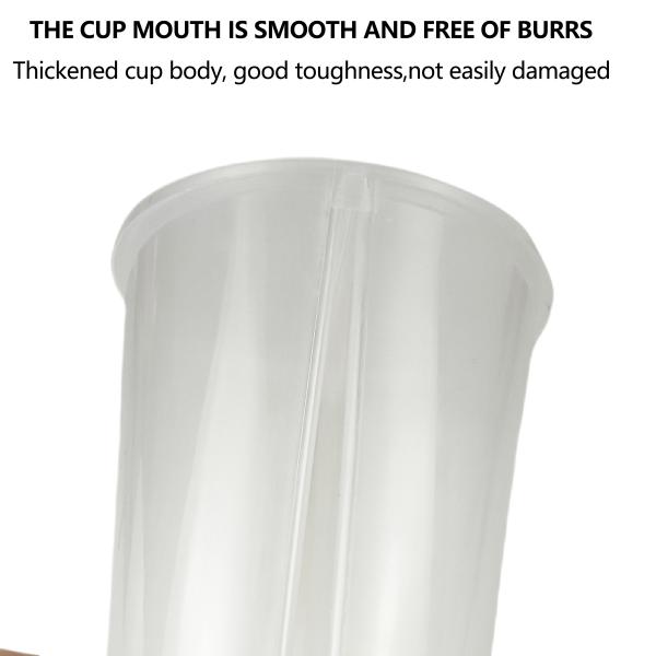 Custom Split Double Milk Tea Cup Take Away Plastic Cup with Lid