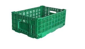 China Custom Plastic Turnover Box Light Ventilated Stackable Plastic Crates Foldable on sale