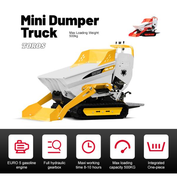 500-800KG Mini Self Loading Dumper Small Tracked Dumper Simple Operation