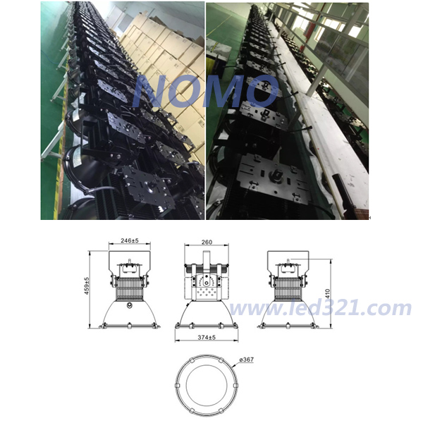 100W outdoor or indoor led high bay light PC cooler heat sink high lumen equal to 11000lm