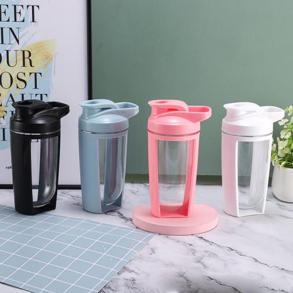 Plastic Protein Powder Shaker Bottle Mixer 600ml For Fitness Travel