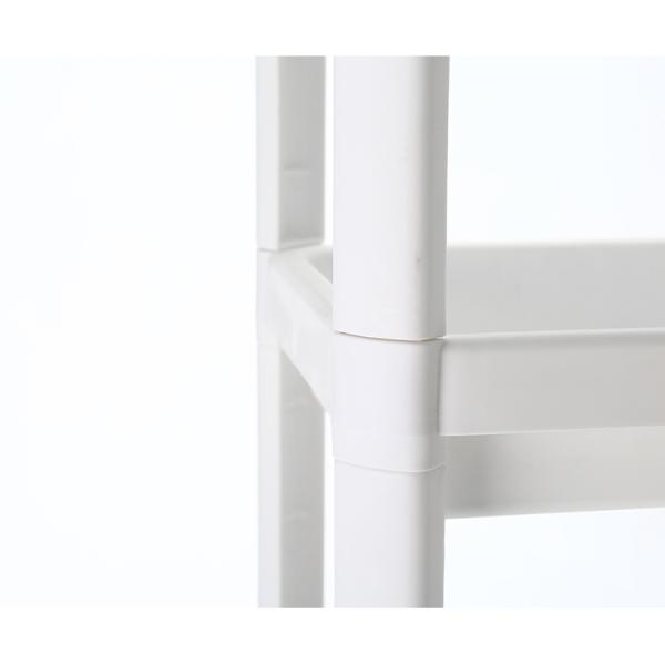 H70.5cm Plastic Organizer Shelf With Basket Plastic Shelving For Bathroom