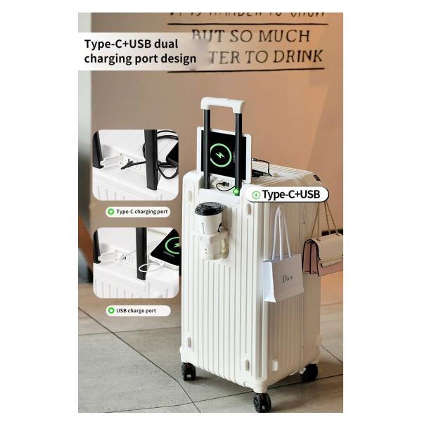 Aluminum alloy trolley suitcase 20/24/28 Large Black heavy-duty spinner Luggage suitcase set with TSA Lock,carry on suitcase,hard shell luggage cases