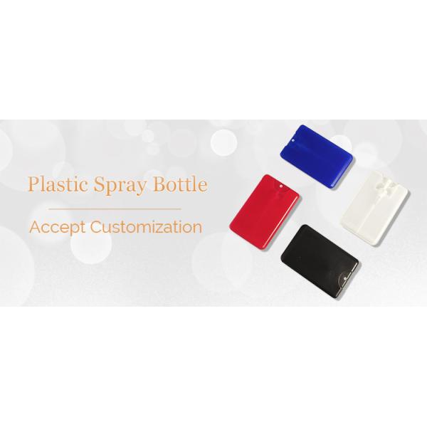 Custom Logo Empty Plastic Transparent 20ml Pocket Credit Card Flat Alcohol Travel Spray Perfume Bottle