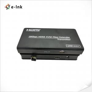 Quality Fiber Video Converter 4K HDMI 2.0 KVM USB Over Fiber Optic Extender for sale