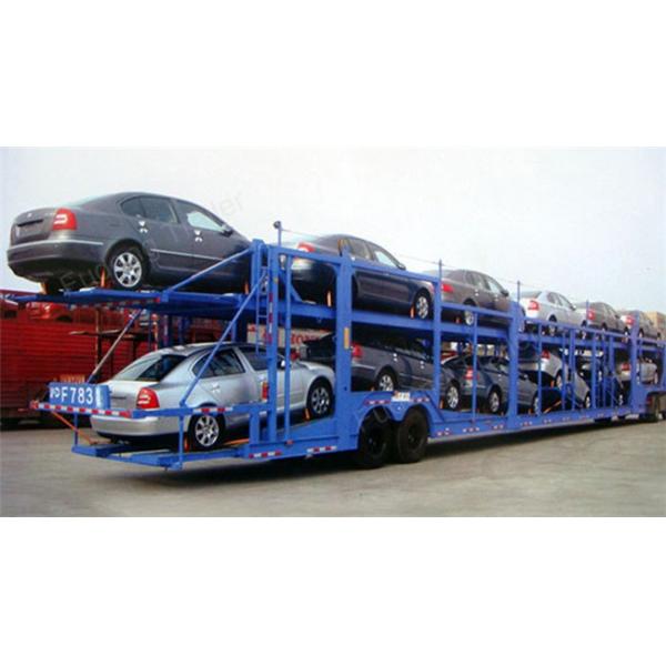 12 Car Carrier Semi Trailer , Skeletal Type 2 / 3 Axles Vehicle Transport Trailer