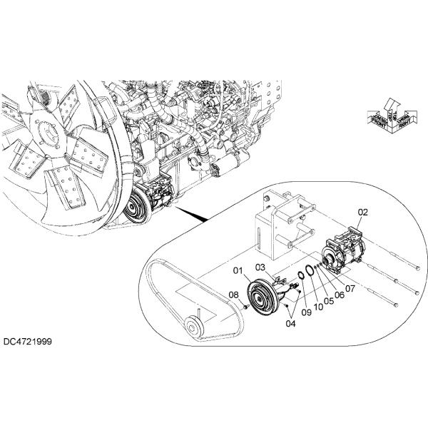 4721999 Compressor HITACHI Excavator Spare Parts For ZX200-5G