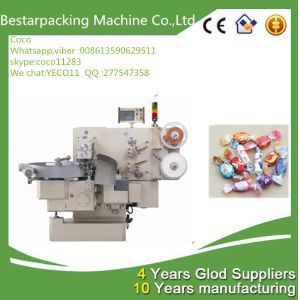 Quality Double twist chocolate ball wrapping machine with auto hopper for sale