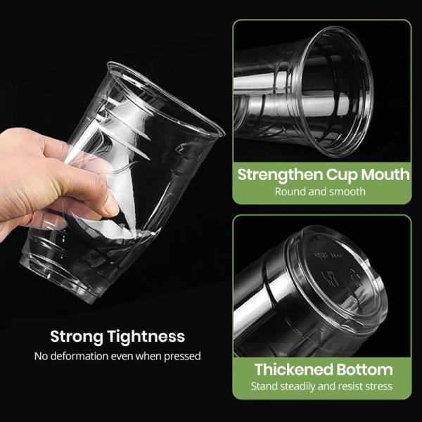 Transparent Disposable Plastic Cups Disposable Custom logo clear Pet Plastic Cup for Drink