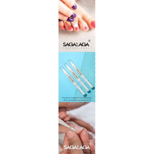 SAGALAGA Manicure Cuticle Oil Pen Cuticles Softener Remover and Pusher Kit for Pedicure With Nail Care Tools Set
