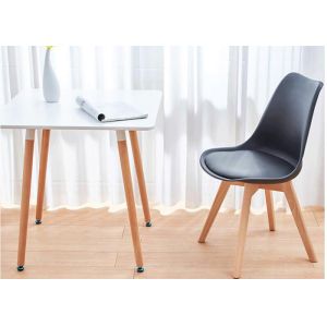 Quality Stain Resistant PU Dining Chair With Solid Beech Wood Frame for sale