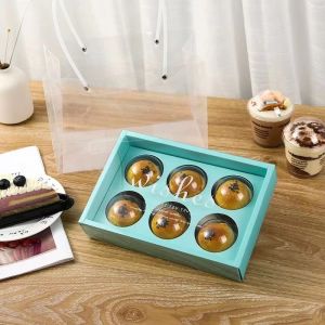 CMYK PMS Recycled Paper Gift Box 6 Compartment Cupcake Container