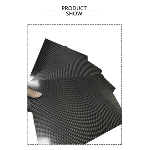 Low Thermal Conductivity Lightweight 3K Plain Glossy Carbon Fiber Plate