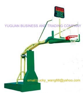 hot sale electrical hydraulic basketball stand FIBA certification -indoor type