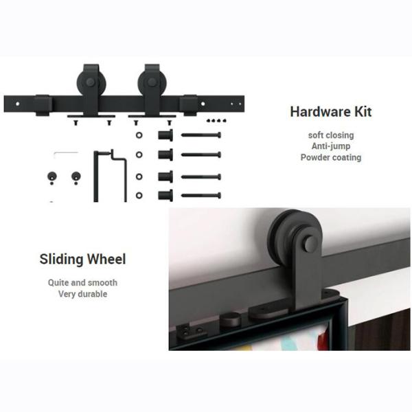 Sliding Toughened Glass Barn Door for House Interior Kitchen Bath Room