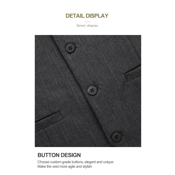 Men's Business Casual Groom Wedding Groomsmen Dress Vest with British Striped Pattern