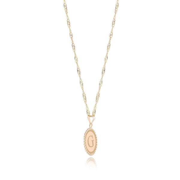 18K Gold ‘G’ Pendant Necklace