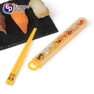 Quality Kids cartoon plastic chopsticks with box for sale