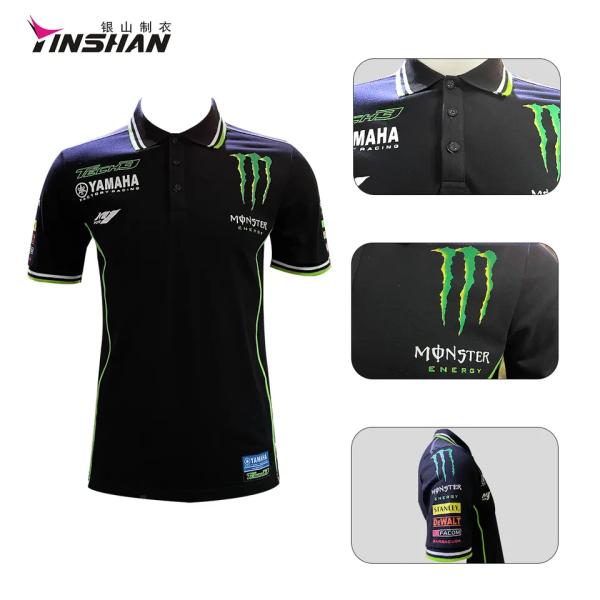 Custom Logo Printing Unisex F1 Car Racing Polo Shirt for Motorcycle Auto Racing Teamwear