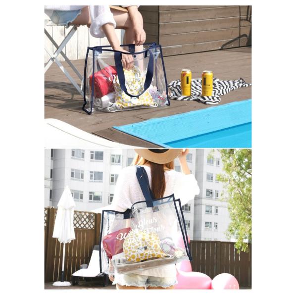 Wholesale clear PVC Waterproof Shopping Bag Transparent Hand Bag