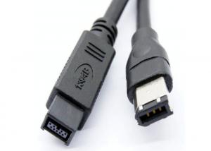 Quality Black Color IEEE 1394 Firewire Cable 800mbps Transfer Speed  Simultaneous Connection for sale