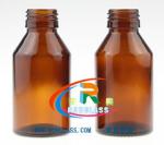 100ml amber pharmaceutical glass bottle for syrup,28mm