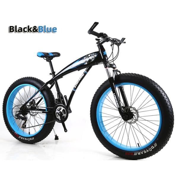 Adult Customized Mountain Cruiser Bicycle Fat Tire Mountain Bikes with 4.0 inch Tire Width and carbon steel Fork Material