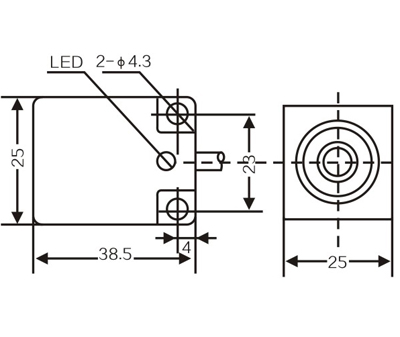 LMF6 Angular Column Type Position Proximity Switch Inductive NO / NC Screw Mounting