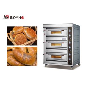3 Deck 6 Trays Gas Oven Commercial Bakery Equipment