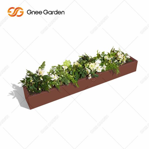 Garden Corten Steel Planter Boxes Rectangular Shaped