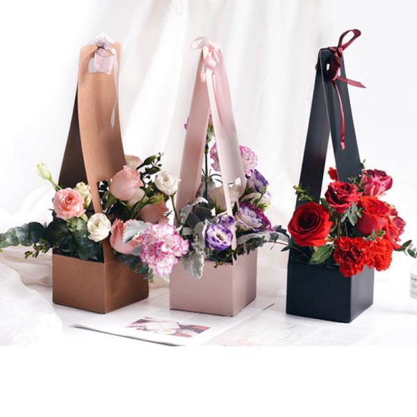 UV Printing Kraft Paper Takeaway Box For Flower Packaging