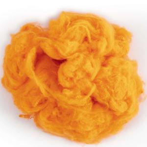 Quality Orange Color Polyester Staple Fiber Recycled Polyester Fiber Synthetic Fibers for sale