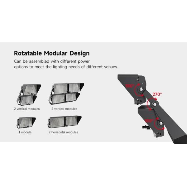 Ip65 Led Stadium Flood Light Waterproof Aluminum Dimmable 600w Ac