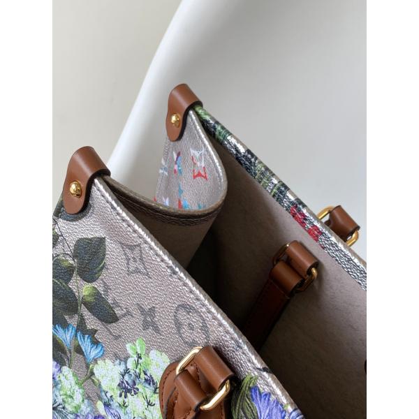 OEM floral Louis Vuitton Onthego Empreinte Silver Coated Canvas Tote Bag