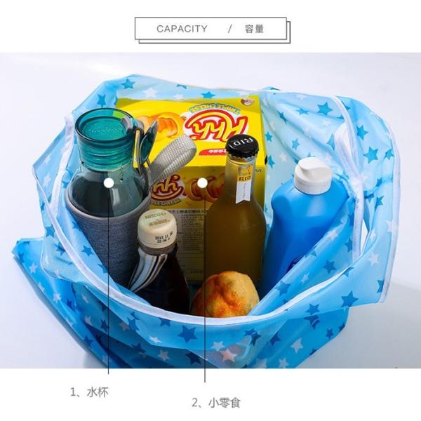 Reusable Foldable Tote Bag For Travel Customized Printed Logos