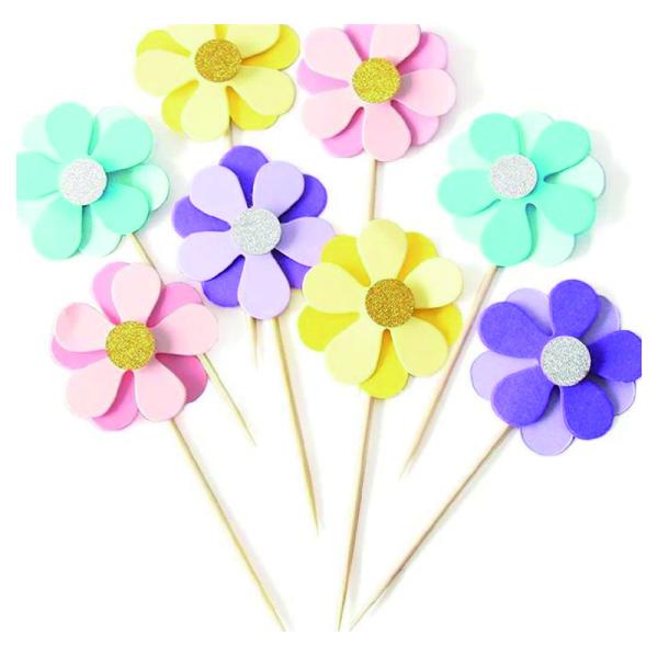 Cake Insert Decoration Paper Cupcake Topper For Wedding Happy Birthday