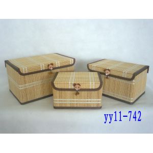 Quality folding bamboo storage basket for sale