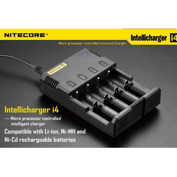 Nitecore i4 Universal Intelligent Li-ion/NiMH 18650/26650/AA Battery Charger
