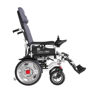 Quality 130kg Load Medical Care Equipment Folding Electric Horizontal Wheelchair for sale