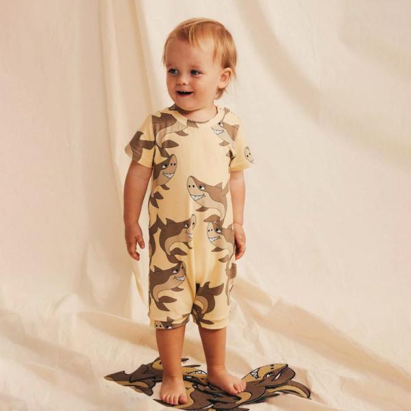 High Quality Baby 100% Cotton Overall Romper Summer New Children's Short Sleeve Cloth Baby Cartoon Jumpsuit Bodysuit