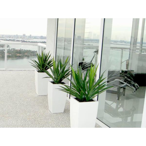 Square Fiberglass Flower Planter Pots For Indoor And Outdoor