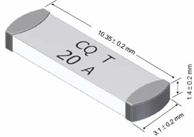10.1x3.1mm 4012 Time Delay Surface Mount Fuse 1A 600VAC 350VDC High Voltage Explosion Proof