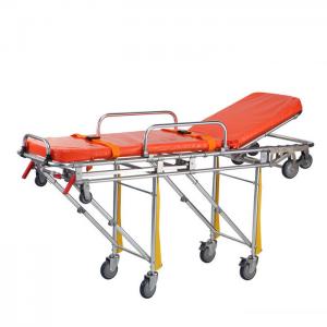 China Adjustable Emergency Medical Safety 90cm Ambulance Trolley Bed on sale