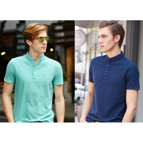 Men'S Navy Color Personalized Polo Shirts Stand Collar Fashion T - Shirt